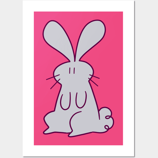 Gray Bunny Wall Art by saradaboru